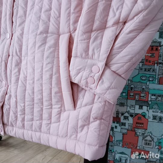 Новая стёганая куртка рубашка оверсайз