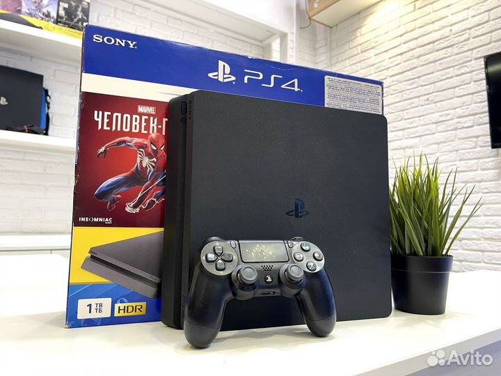 Sony PS4 Slim 1TB +гаратнтия идеал