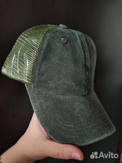 Бейсболка однотонная с сеткой и без