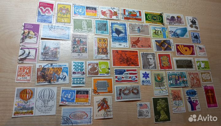 Гашеные марки из разных стран мира