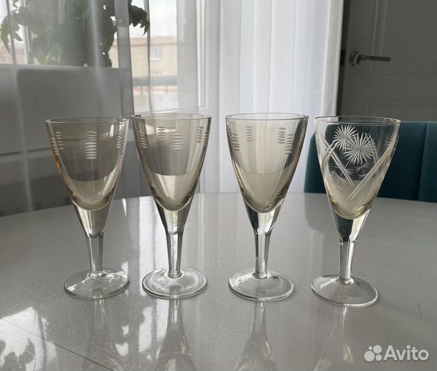 Бокалы фужеры цветное стекло СССР