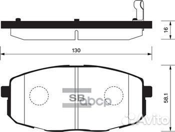 Колодки тормозные дисковые, передние SP1162 San