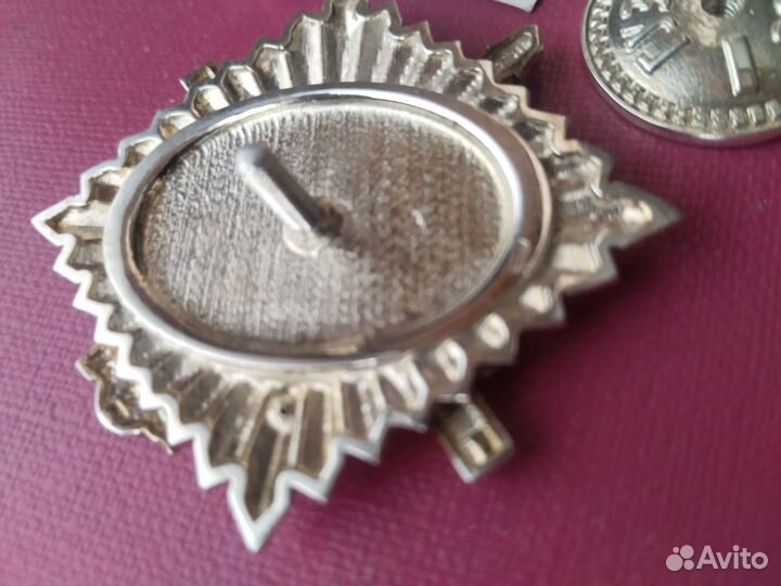 Нагрудный знак серебро на винте