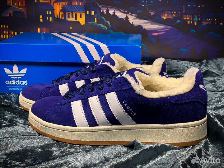 Кроссовки зимние adidas campus