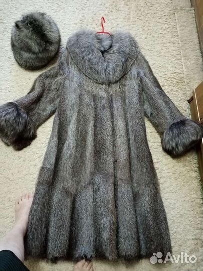 Шуба нутрия, вороти рукова песец