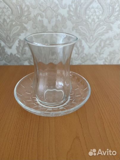 Стаканы турецкие армуды с блюдцами