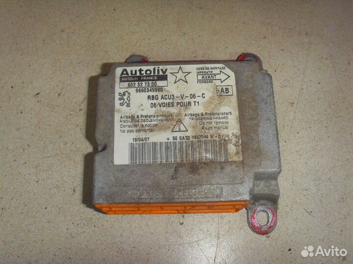 Блок управления AIR BAG 602327300 Peugeot 206