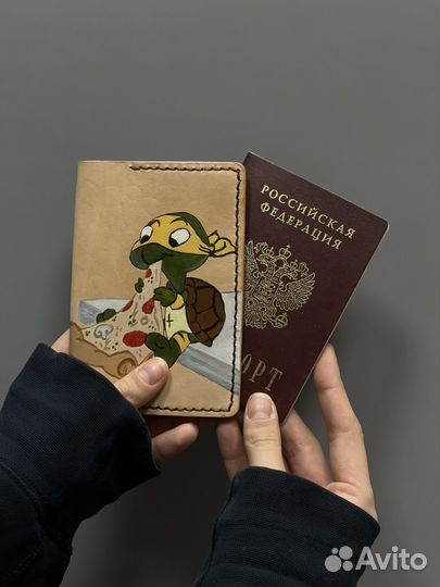 Обложка на паспорт из натуральной кожи