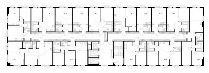 Квартира-студия, 21,7 м², 19/25 эт.