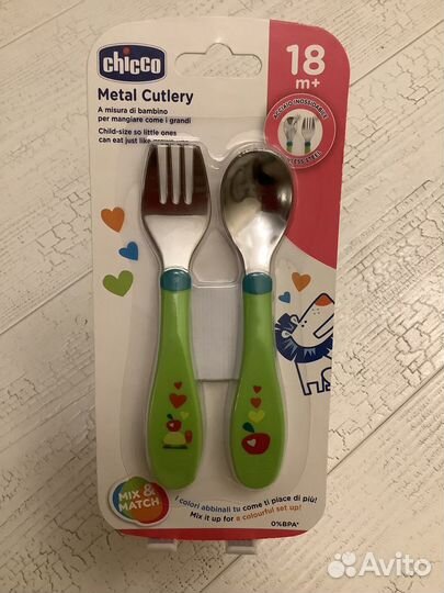 Набор приборов Chicco Metal Cutlery ложка+вилка с