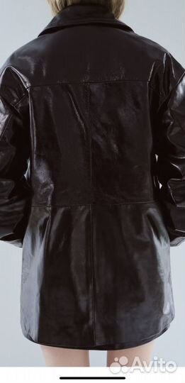 Кожаная куртка-парка Zara L новая с биркой