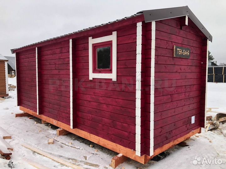 Баня из сухого бруса Дарьяна 6м