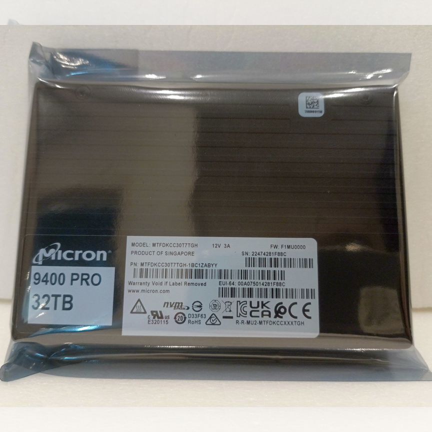 [MTFDKCC30T7TGH] Ssd Micron 9400 Pro 32tb U.3 Mtfdkcc30t7tgh