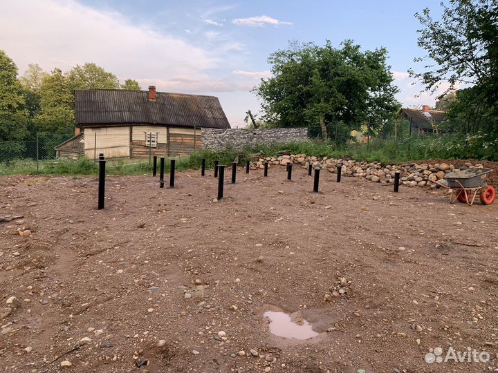 Винтовые сваи под баню Монтаж свайного фундамента