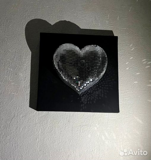 Диско сердце панно