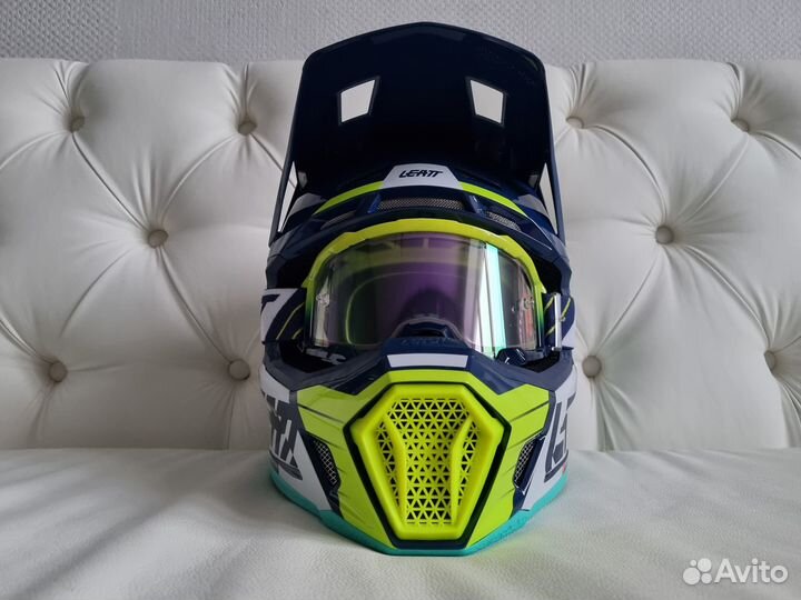 Шлем Leatt Moto 7.5 Helmet Kit Navy Blue + очки