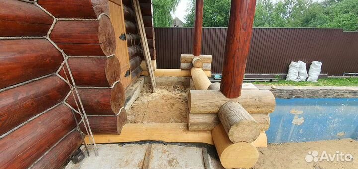 Замена венцов,бревна,замена деревянного пола и лаг