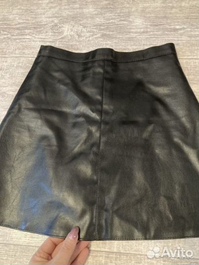 Кожаная юбка-шорты новая