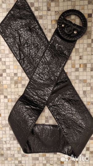 Ремень, пояс лаковый женский