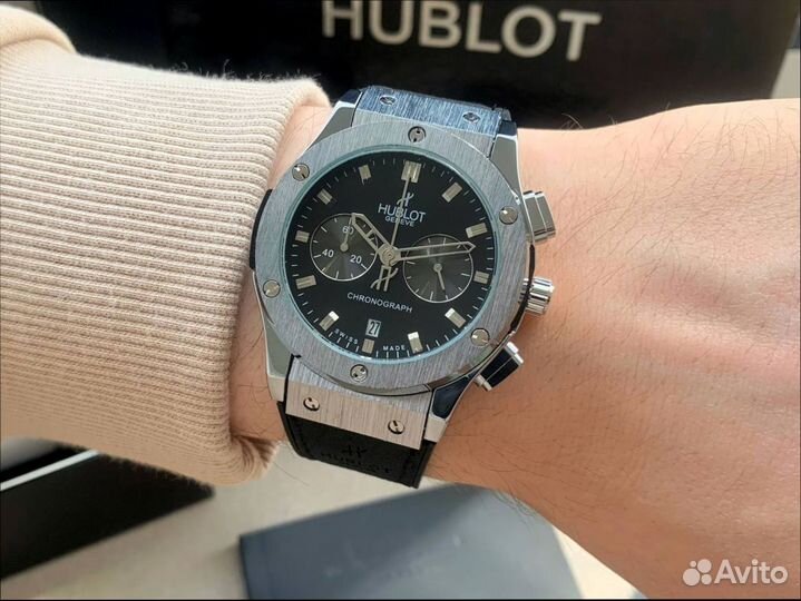 Часы мужские Hublot silver