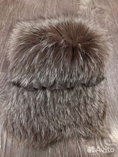Шапка меховая чернобурка