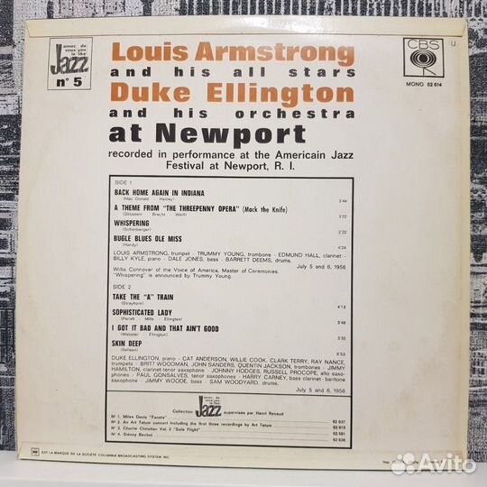 Пластинка Louis Armstrong Duke Ellington