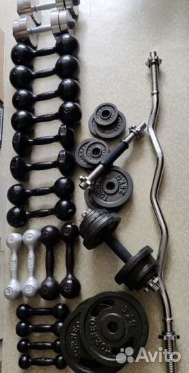 Гантели, гири, штанги состояние новых