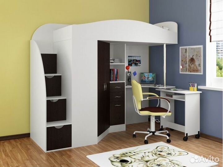 Кровать-чердак теремок 1 гранд