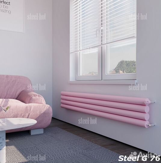 Горизонтальный радиатор Steel-Hot от завода