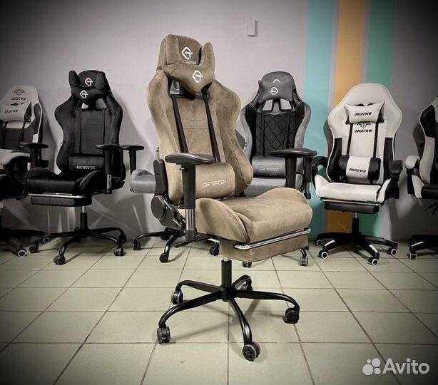 Компьютерное игровое кресло новое ткань