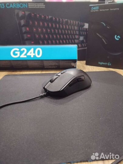 Игровая мышь logitech g403 prodigy+коврик g240