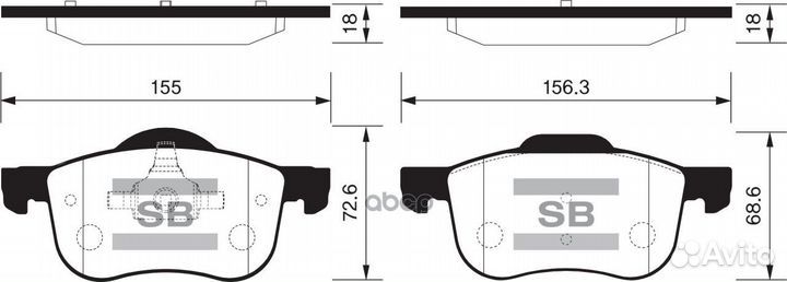 Колодки передние SP2122 Sangsin brake