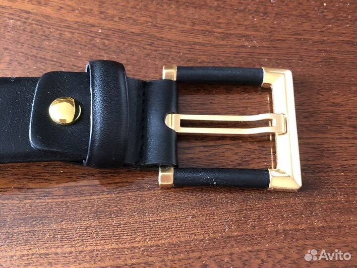 Мужской кожаный ремень Италия черный