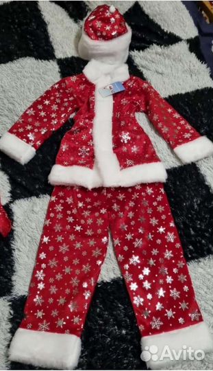 Костюм деда мороза детский 110-116