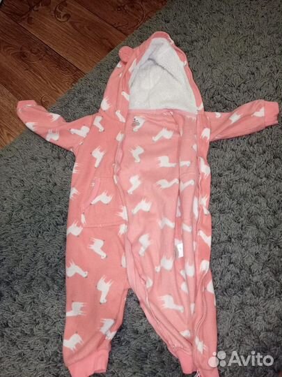 Комбинезон-боди теплый, для девочки