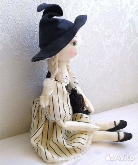 Кукла Ведьмочка авторская интерьерная текстильная