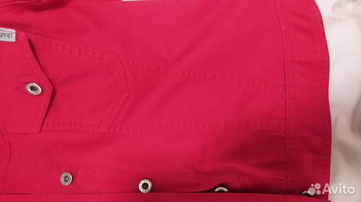 Куртка джинсовая красная 50