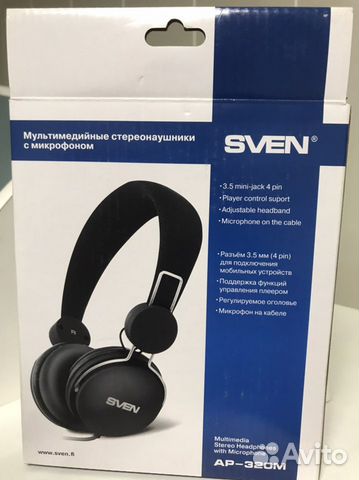 Наушники с микрофоном для пк Sven AP-320M