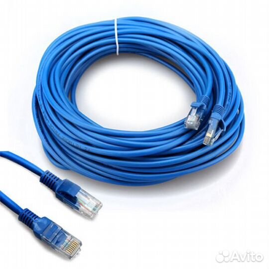 Патч-корд RJ-45, длина 10 метров, UTP CAT5e, новый