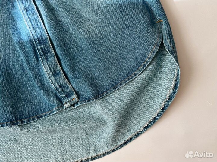 Женская джинсовая куртка S 42 синяя