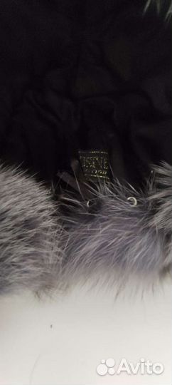 Шапка натуральная кожа+песец