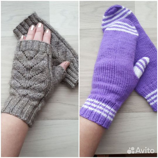 Митенки, варежки без пальцев