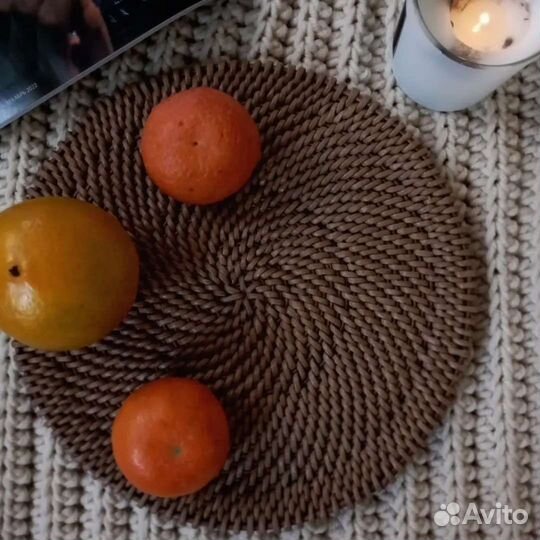 Плетеная салфетка, плейсмат, подставка