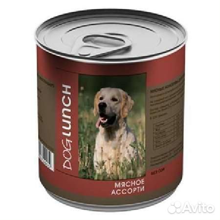 Дог ланч Консервы для собак Мясное ассорти (290006