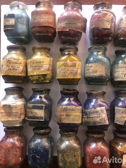 Гуашь антиквариат 1940г