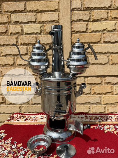 Самовар на дровах 6л + 2 чайника