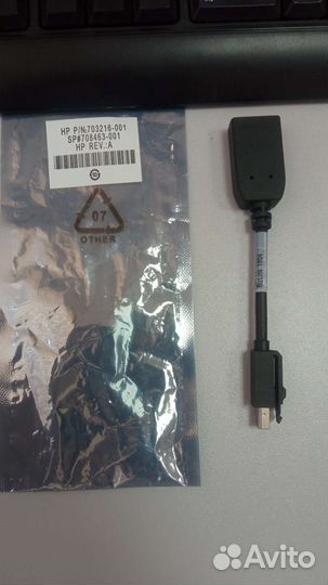 Переходник HP cable mini dp tp dp adapter