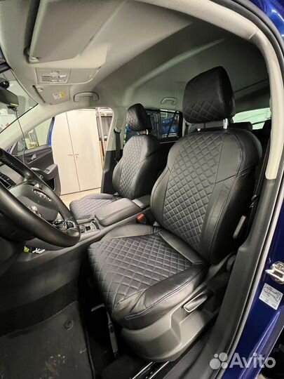 Авточехлы экокожа ромбовидные