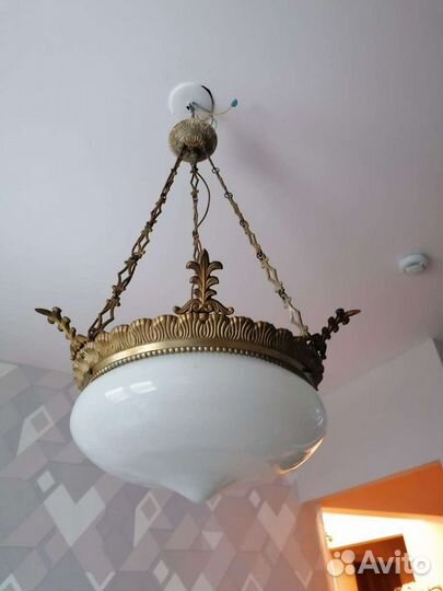 Старинная люстра сталинский ампир на цепях