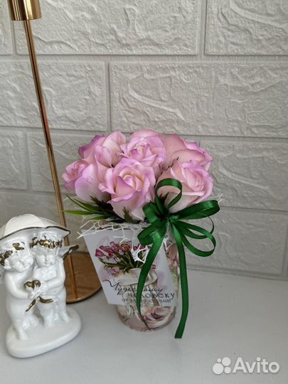 Букет цветов из мыла к 8 марта